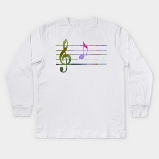 Musical Note A Kids Long Sleeve T-Shirt